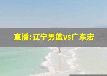 直播:辽宁男篮vs广东宏