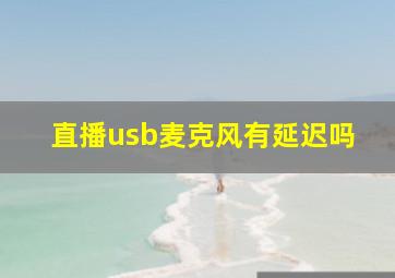 直播usb麦克风有延迟吗