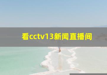 看cctv13新闻直播间