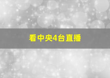 看中央4台直播