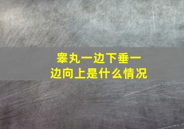 睾丸一边下垂一边向上是什么情况