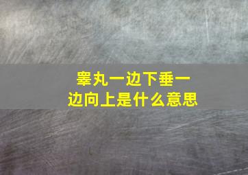 睾丸一边下垂一边向上是什么意思