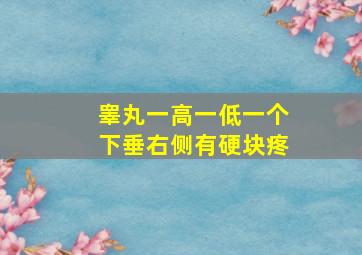 睾丸一高一低一个下垂右侧有硬块疼