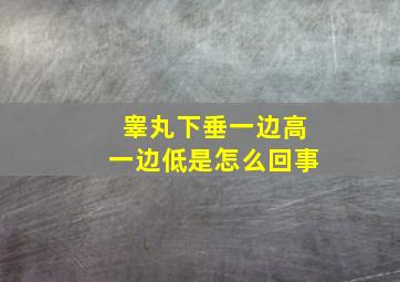 睾丸下垂一边高一边低是怎么回事