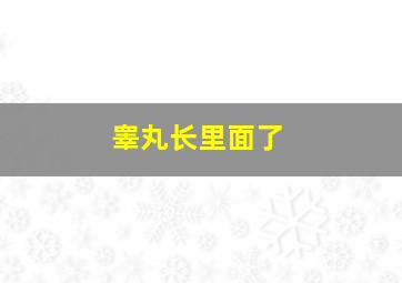 睾丸长里面了