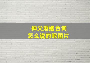 神父婚姻台词怎么说的呢图片