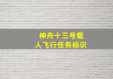 神舟十三号载人飞行任务标识