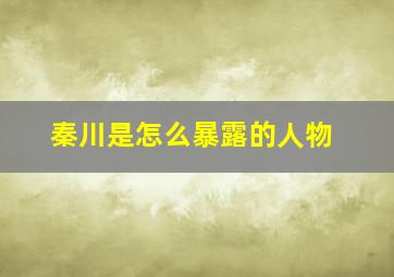 秦川是怎么暴露的人物