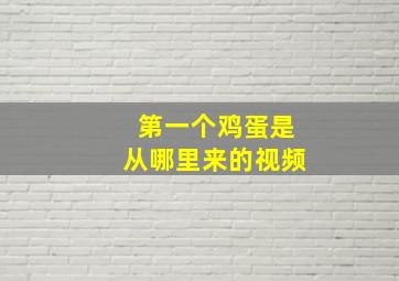 第一个鸡蛋是从哪里来的视频