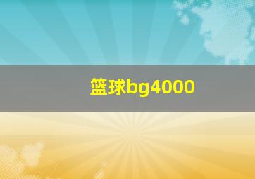 篮球bg4000