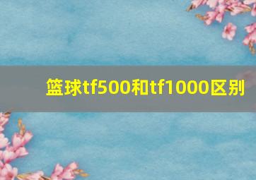 篮球tf500和tf1000区别