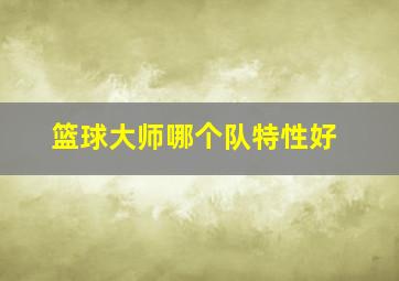 篮球大师哪个队特性好