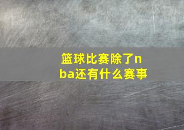 篮球比赛除了nba还有什么赛事