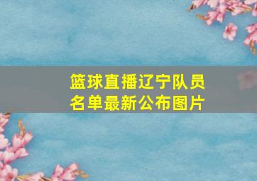 篮球直播辽宁队员名单最新公布图片