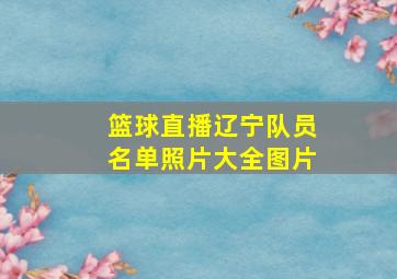 篮球直播辽宁队员名单照片大全图片