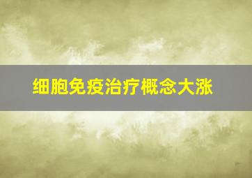 细胞免疫治疗概念大涨