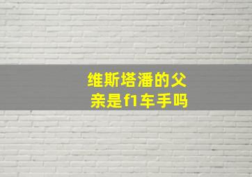 维斯塔潘的父亲是f1车手吗