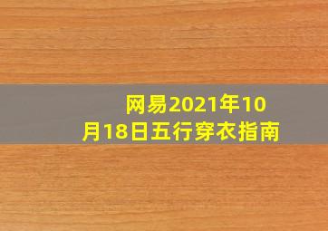 网易2021年10月18日五行穿衣指南