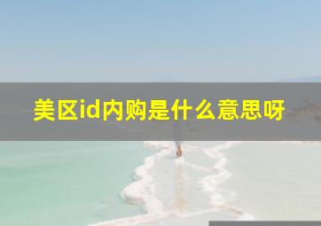 美区id内购是什么意思呀