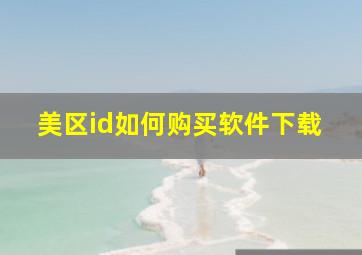 美区id如何购买软件下载