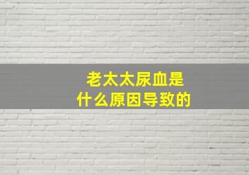 老太太尿血是什么原因导致的