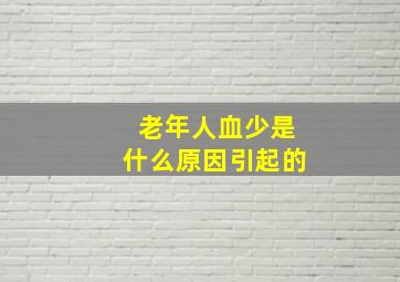 老年人血少是什么原因引起的