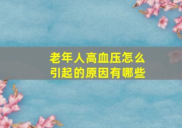 老年人高血压怎么引起的原因有哪些