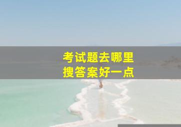 考试题去哪里搜答案好一点