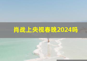 肖战上央视春晚2024吗