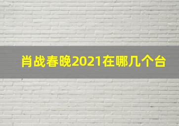 肖战春晚2021在哪几个台