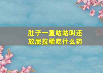 肚子一直咕咕叫还放屁拉稀吃什么药