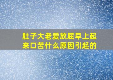 肚子大老爱放屁早上起来口苦什么原因引起的