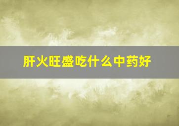 肝火旺盛吃什么中药好