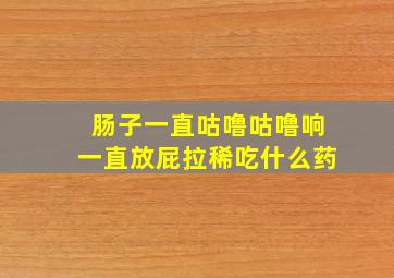 肠子一直咕噜咕噜响一直放屁拉稀吃什么药