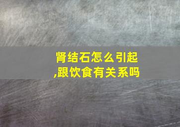 肾结石怎么引起,跟饮食有关系吗