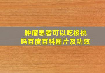 肿瘤患者可以吃核桃吗百度百科图片及功效