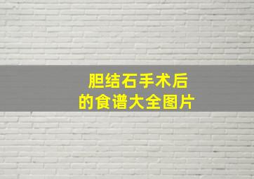 胆结石手术后的食谱大全图片