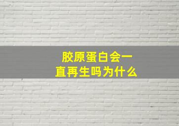 胶原蛋白会一直再生吗为什么