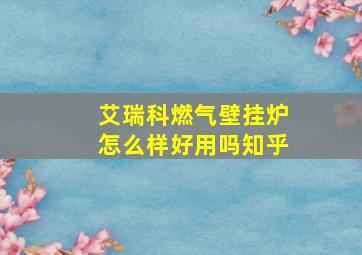 艾瑞科燃气壁挂炉怎么样好用吗知乎