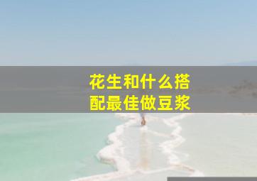 花生和什么搭配最佳做豆浆