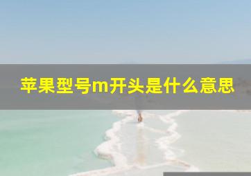 苹果型号m开头是什么意思