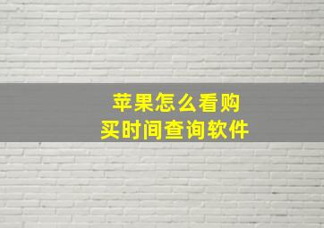 苹果怎么看购买时间查询软件