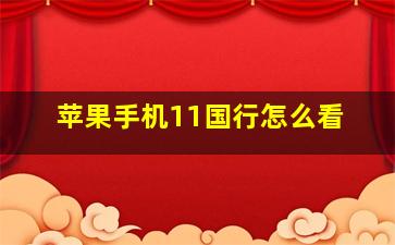 苹果手机11国行怎么看