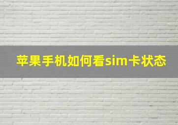 苹果手机如何看sim卡状态