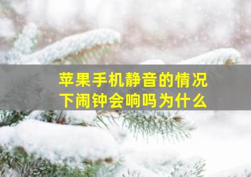 苹果手机静音的情况下闹钟会响吗为什么