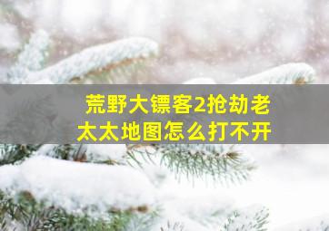 荒野大镖客2抢劫老太太地图怎么打不开