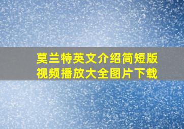 莫兰特英文介绍简短版视频播放大全图片下载