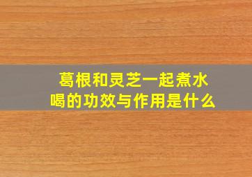 葛根和灵芝一起煮水喝的功效与作用是什么