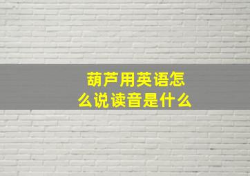 葫芦用英语怎么说读音是什么