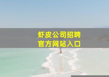 虾皮公司招聘官方网站入口